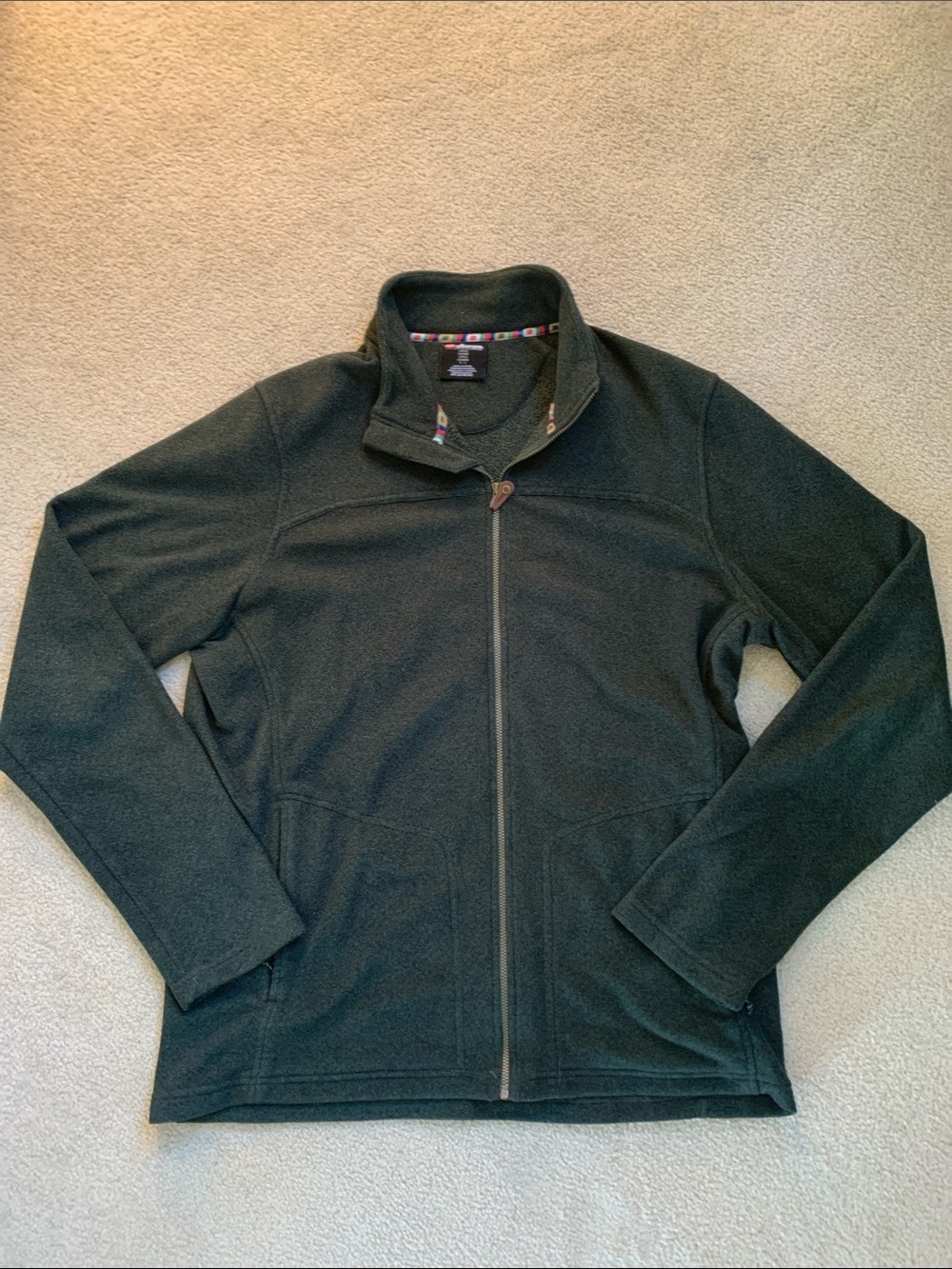 Sherpa Adenture Gear Dark Green Full-Zip Fleece Jacket